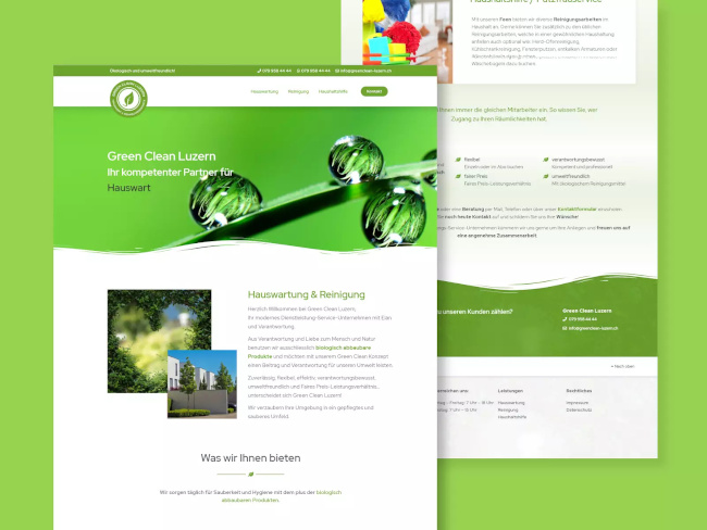 GreenClean Luzern Website